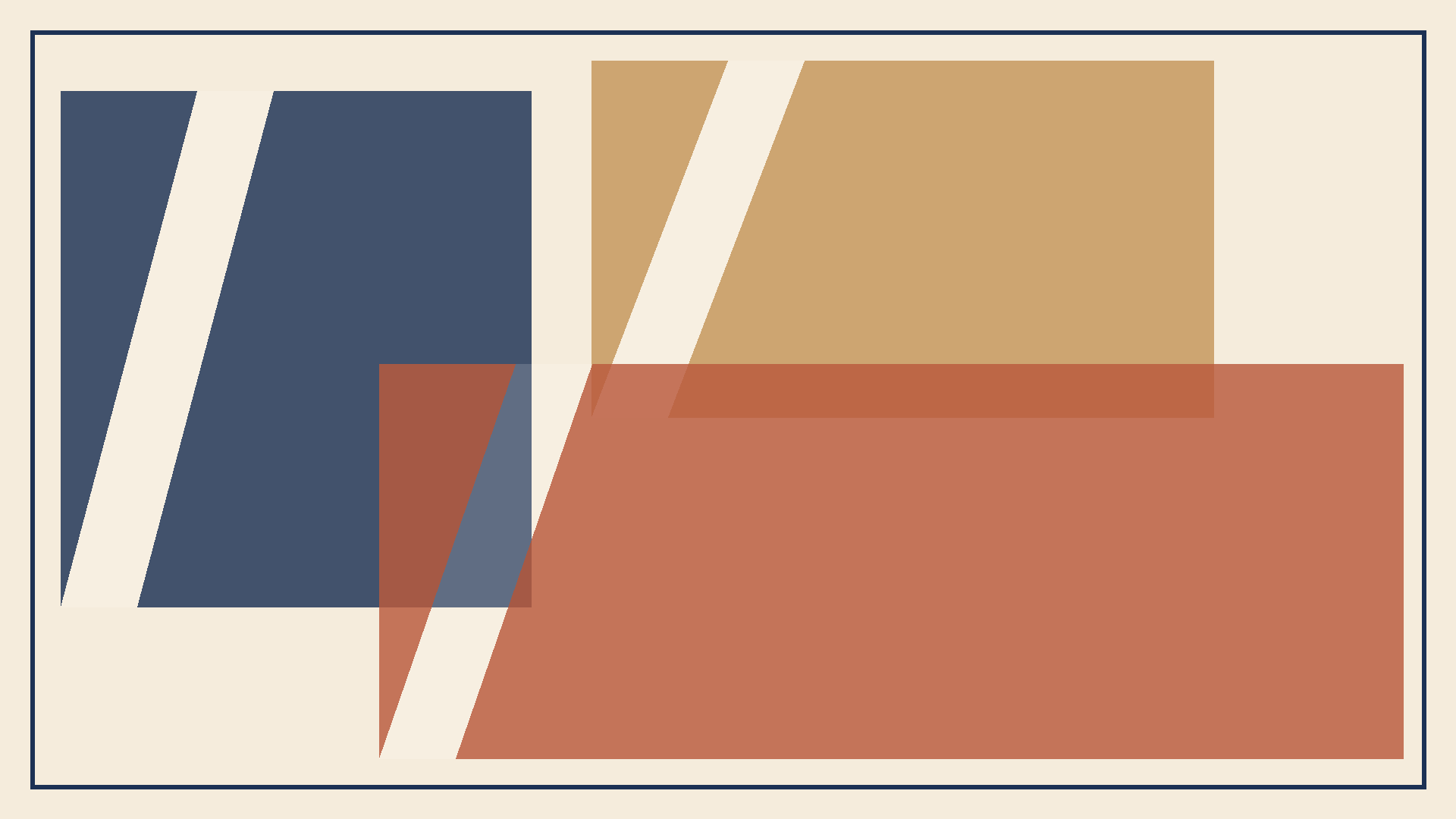 Indexação no Google: capa editorial geométrica creme, navy e terracotta.